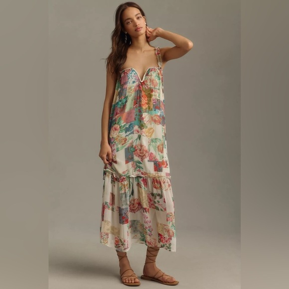 Anthropologie | Dresses | Nwt By Anthropologie Chiffon Shift Midi Dress ...